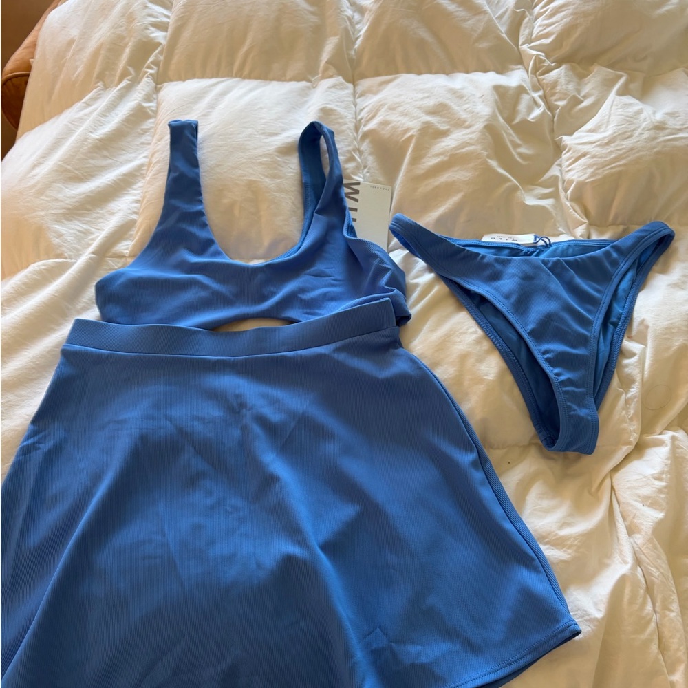 3-piece WILO THE LABEL Blue Women's Swim Set